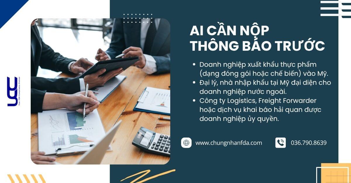 Đơn vị nào cần nộp thông báo trước?