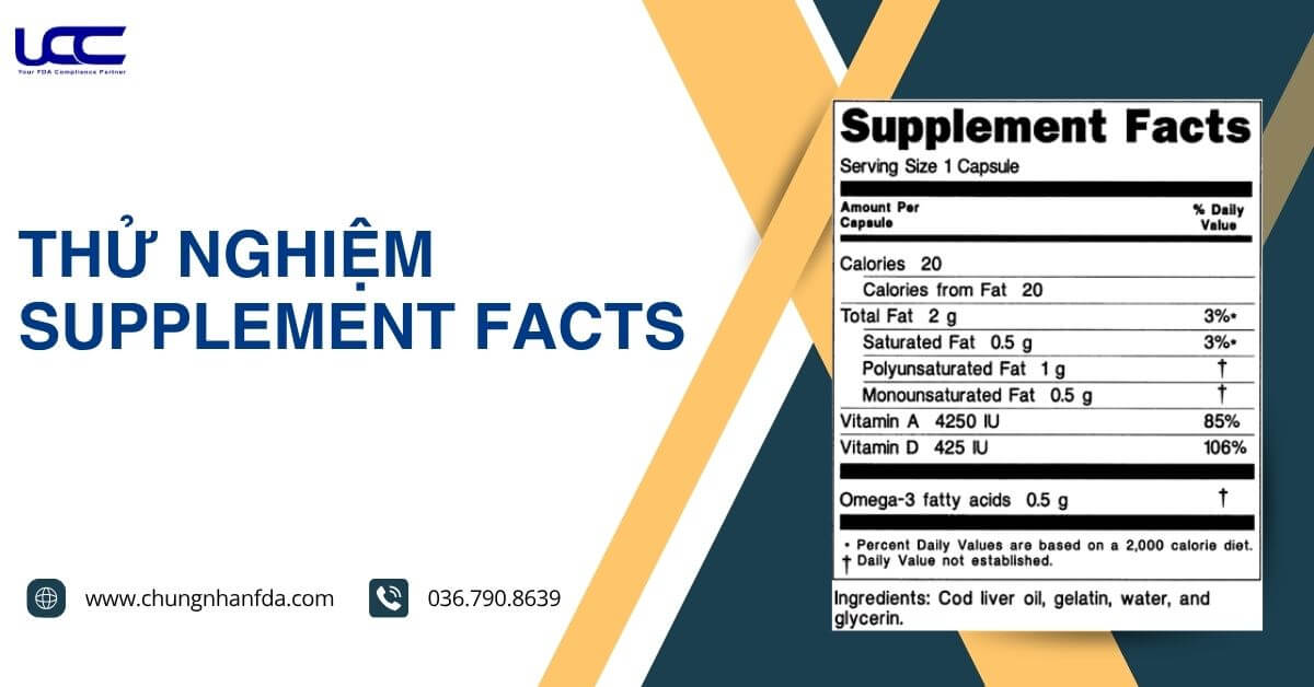 Thử nghiệm Supplement Facts