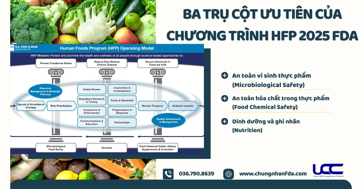 Ba trụ cột ưu tiên của chương trình HFP 2025 FDA