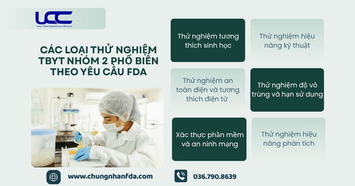 Các loại thử nghiệm TBYT nhóm 2 phổ biến theo yêu cầu FDA